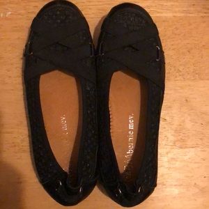 Bernie Mev Black Metallic Valentina Flat